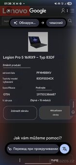 Herní notebook Lenovo Legion 5 pro 16IRX9 - 5