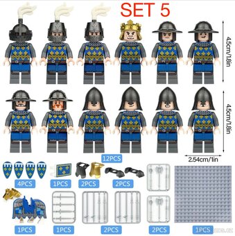 Figúrky Rytieri 5 (8ks) typ lego, nové, nehrané - 5