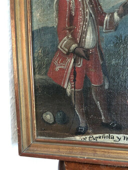 Olejomalba, malba, starý mistr, portrét, 18. století, vzácné - 5