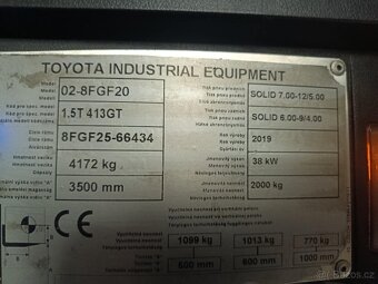 Čelni vysokozdvižný vozík Toyota 02-8FGF20 - 5