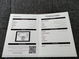 14K prsten s diamantem 0,51ct - Harr & Jacobs - certifikát - 5