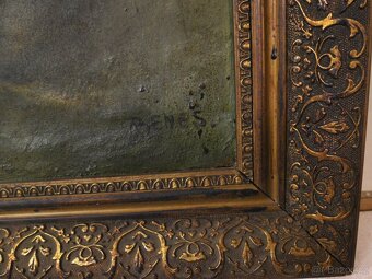 Starý obraz malba Beneš - 5