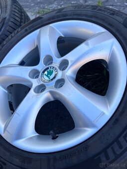 Letní kola Škoda Roomster 5x100 15" 195/55 alu disky + pneu - 5