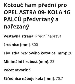 Přední sportovní kotouče Opel Astra,Chevrolet - 5