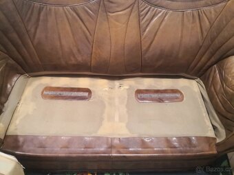 Kožená sedačka, velmi kvalitní, stále parádní - 5