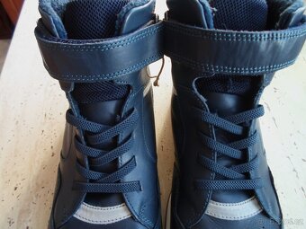 Modré boty polobotky kožené - 37 - 5