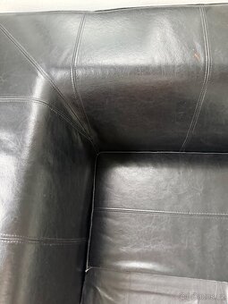 Gauč černý kožený - 5