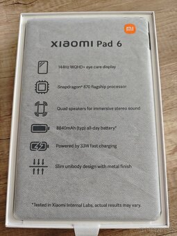 Xiaomi pad 6 8gb+4gb ram a 256gb - 5