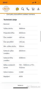 Dvousloupový zvedák 4t - 5