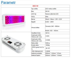 Nové světelné LED Grow Light - Full Spectrum. - 5