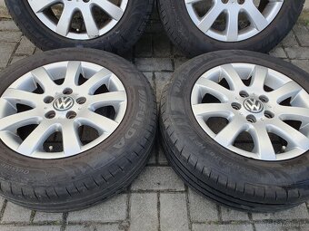 Alu kola vw 5x112 r15 6,5j et50 letní pneu 195/65/15 - 5