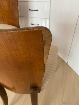 Dvě židle Halabala “lízátka” - K RENOVACI/PŘEČALOUNĚNÍ - 5