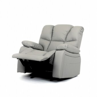 Stylové béžové křeslo TV-4075 z ekokůže - 5