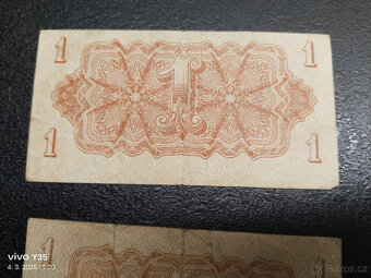 Korunové poukázky 1944 Československo posunutý tisk - 5