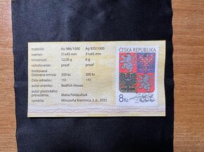Česká známka, V. Český st. znak, Zlatá a stříbrná 155/200 ks - 5