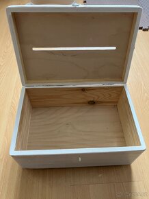 Dřevěná svatební truhla na přání a peníze - 5