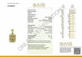 Krásný 14K přívěšek s diamanty 0,91ct - certifikát AIG - 5