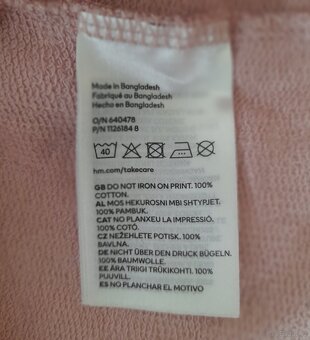 Bavlněná mikina s aplikací H&M, vel. 92 - 5