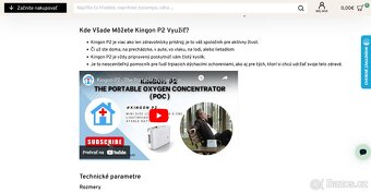 Kyslíkový koncentrátor KINGON P2 5L / 2kg - 5