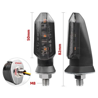 LED blinkry kouřové 8mm – univerzální, voděodolné - 5