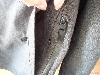 Šedý pánský kabát bunda - S - 5