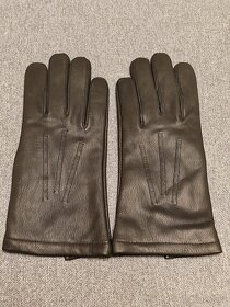 Vojenské černé rukavice velikost 23 kožené - 5