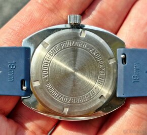 Československé mechanické vintage hodinky PRIM Sport 2 Modré - 5