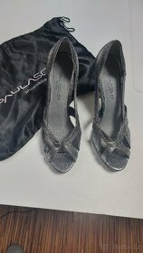 Dámské kožené, boty,lodičky - 5