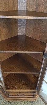 Rustikální rohová vitrína, masív, Nábytek s příběhem - 5