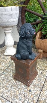 Zahradní dekorace- Soška Mopsík 2 - 5