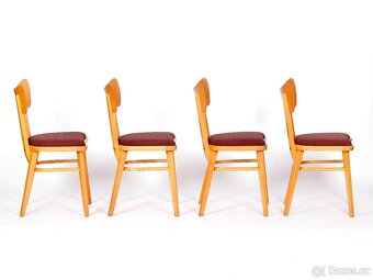 Designové retro židle po přečalounění, 4 kusy. - 5