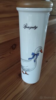 Dóza na špagety a prkénko vzor husy - 5