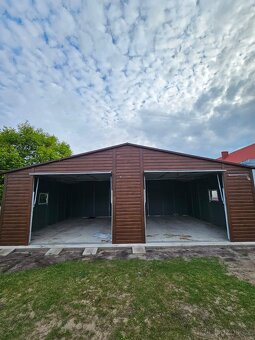 Plechová garáž 9x6m - 5