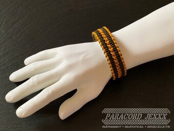 PARACORD náramek (20 cm) gold - oliv - 5