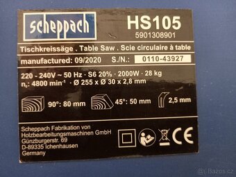 Prodám stolní kotoučovou pilu Scheppah HS105 - 5