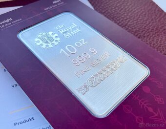 👑 Stříbrný slitek 10oz. Royal Mint, motiv Odin-Thor - 5