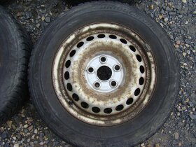 Sada 16" plechových disků 5x120 + zimní pneu Bridgestone - 5