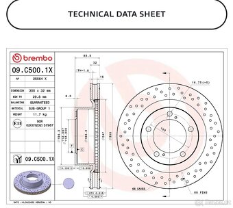 Brzdové kotouče Brembo 09.C500.1x - 5