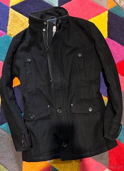 CALAMAR LUXUSNÍ VLNĚNÝ ZIMNÍ PÁNSKÝ KRÁSNÝ KABÁT TOP XL - 5