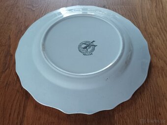 STAROŽITNÝ PORCELÁNOVÝ TALÍŘ MOULIN DES LOUPS AT HAMAGE FRAN - 5