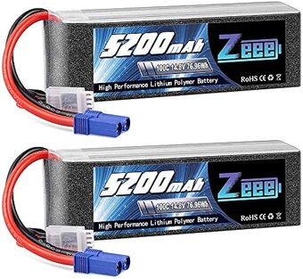 Zeee 2S 5200mah Lipo baterie 7.4V 50C Pevné pouzdro s Deans - 5