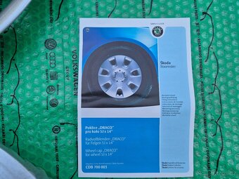 14" kryty kol (poklice) DRACO Škoda Roomster, Fabia II (5J) - 5