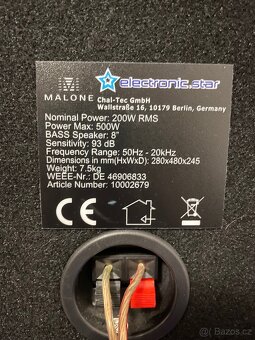 Basový reproduktory Malone + zesilovač SPL 400 - 5