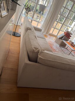 Manšestrová rohová sedačka sedací souprava - 5