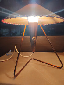 retro lampa stolní světlo Brusel mosazná , funkční - 5