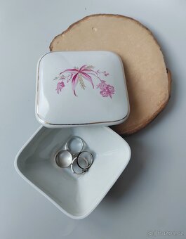 Starožitná porcelánová dóza šperkovnice Jlmenau (1930-1949) - 5