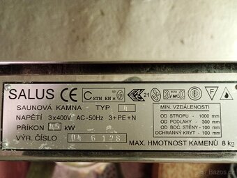 Salus sauna / saunová kamna a příslušenství - 5