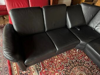 Luxusní rohová kožená sedací souprava, 3199 - 5