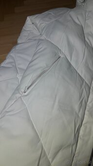 Bílý dámský zimní prošívaný kabát - 5