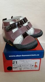 Kožené kotníkové celoroční boty KTR - vel. 21 - 5